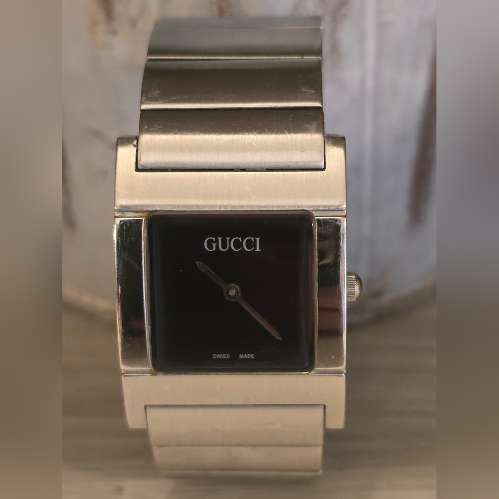 Vintage Gucci Stainless Steel Bangle Watch